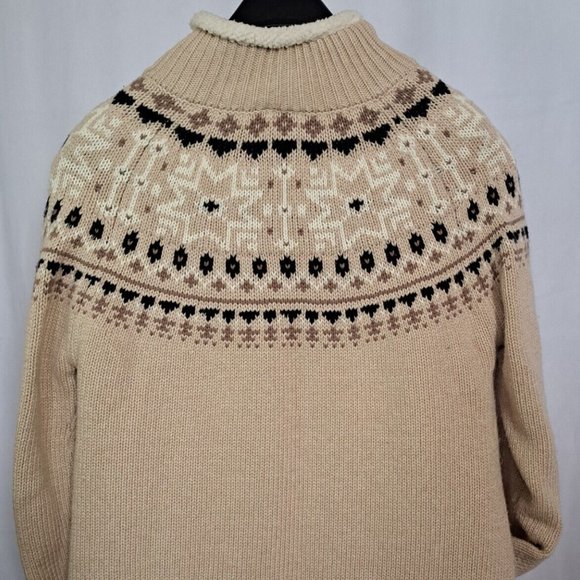 SUNICE STORMPACK WARM LINED CARDIGAN JACKET Sz M WOOL BLD YKK ZIP faux-sherling - Picture 3 of 11